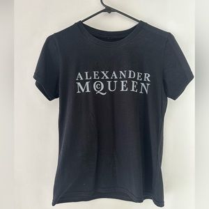Alexander McQueen black logo tshirt Small